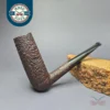 Pipe Dan Dan Shape Chimney 98 Sandblasted Stack Estate Briar Pipe, Danish Estates