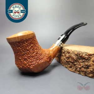 Don Carlos XL Partially Rusticated Brandy w/ Silver Estate Briar Pipe, Unsmoked