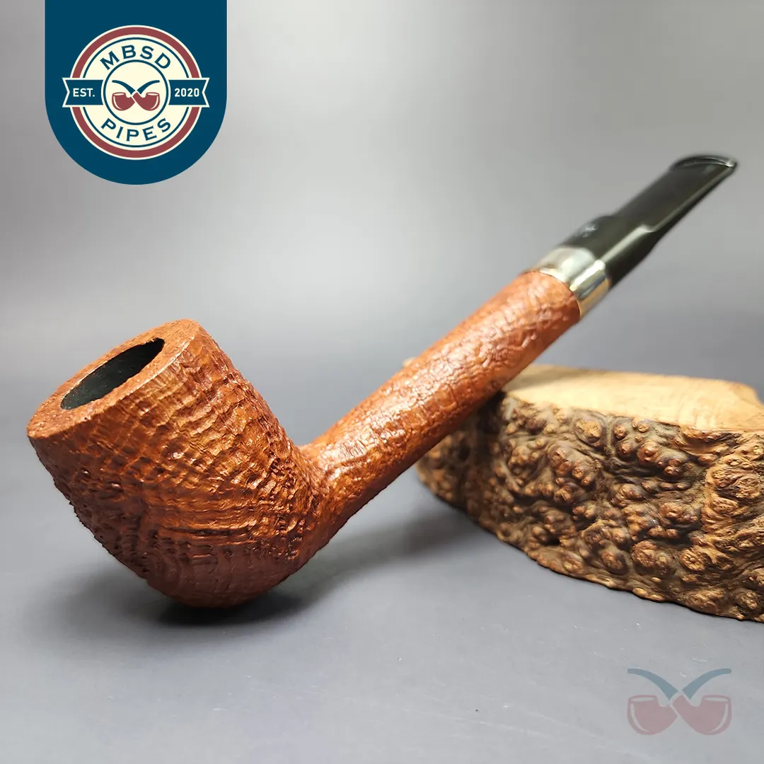 Castleford (Colin Fromm) XL Sandblasted Lumberman Estate Briar Pipe, Unsmoked