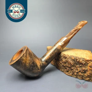 Volkan Grade 7 Smooth Golden Contrast Dublin Estate Briar Pipe, Unsmoked, 9mm
