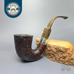 Ashton Brindle XXX Sandblasted Calabash w/ Silver Estate Briar Pipe, Unsmoked