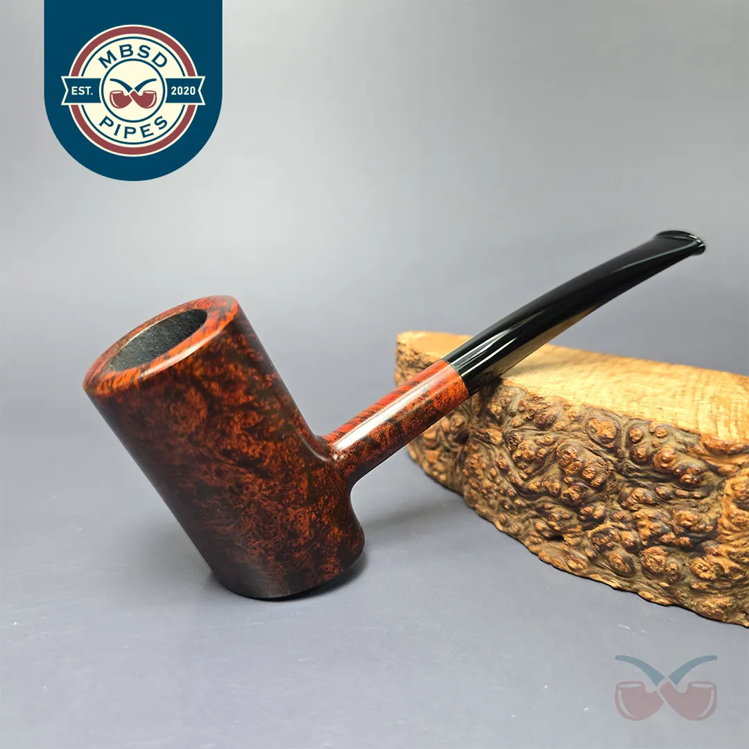 Herriot Pipes Smooth Pocket Poker Handmade Briar Pipe, New