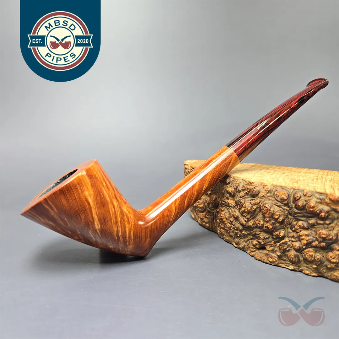 Bruno Nuttens Hand Made Smooth Twiggy Dublin w/ Cumberland Handmade Briar Pipe, New