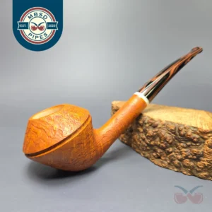 Christophe Wolff Sandblasted Rhodesian w/ Ivorite Handmade Briar Pipe, New