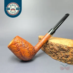 Christophe Wolff Contrast Sandblasted Brandy Handmade Briar Pipe, New