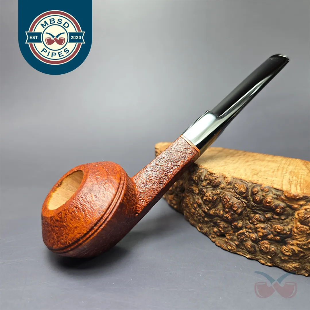 Christophe Wolff "Hyde Park" Sandblasted Squat Bulldog Handmade Briar Pipe, New