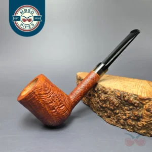 Christophe Wolff "Karamel" Sandblasted Billiard w/ Horn Handmade Briar Pipe, New