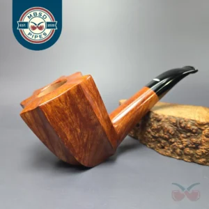 Baldo Baldi Smooth Fluted Dublin Sitter Estate Briar Pipe, Unsmoked