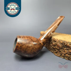 Moonshine MS03 Dark Smooth Deviled Egg Anse w/ Coffee Stem Briar Pipe, New