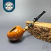 C-Pipe Smooth Tomato w/ Bamboo Handmade Briar Pipe, New