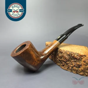 GBD Ebony 9664 Smooth Panel Zulu Estate Briar Pipe, Unsmoked
