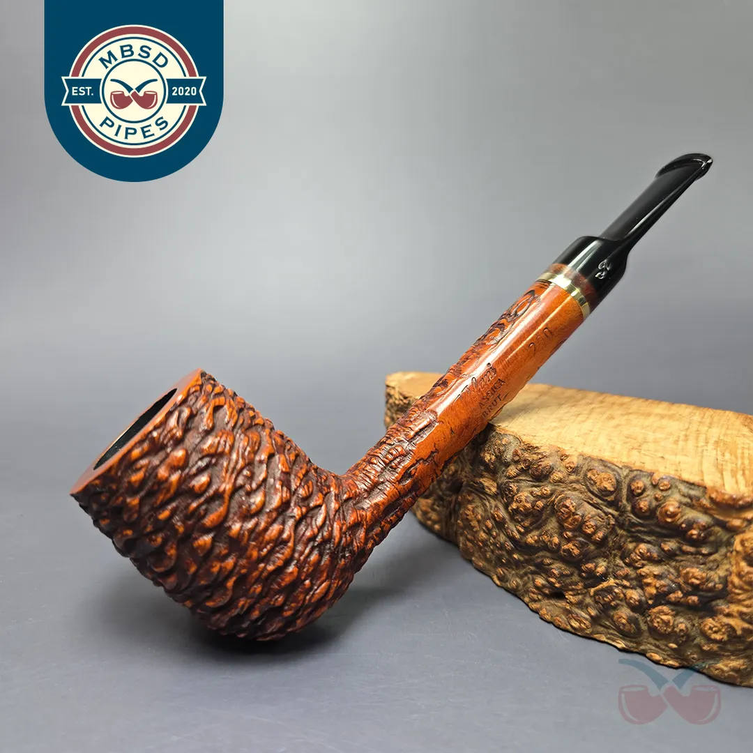 Aldo Velani Classica Brut 200 Rusticated Lovat Estate Briar Pipe, Unsmoked