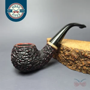 Peterson Emerald 03 Rusticated Bent Apple Estate Briar Pipe, Irish Estates