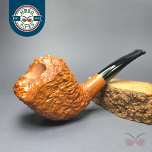 Manelli XXL Rusticated Freehand Panel Dublin Estate Briar Pipe, Unsmoked
