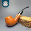 Molina Smooth Bent Billiard Estate Briar Pipe, Unsmoked, 9mm