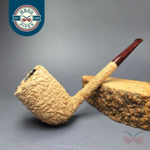 Pipe Tristan Natural Granite XL Rusticated Liverpool Handmade Briar Pipe, New