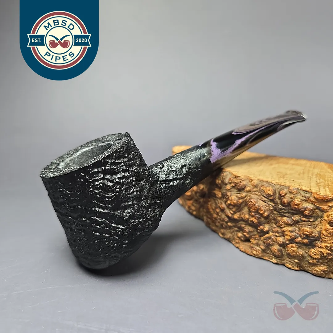Pipe Tristan "Shape 55" Black Sandblasted Pot Handmade Briar Pipe, New
