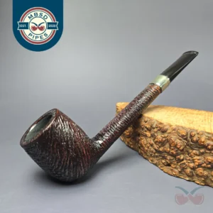 Sasieni 1946-50 Four Dot Amesbury Patent Rusticated Lumberman Estate Briar Pipe, English Estates