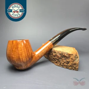 James Upshall Empire Executive Smooth Magnum Bent Billiard Estate Briar Pipe, Unsmoked