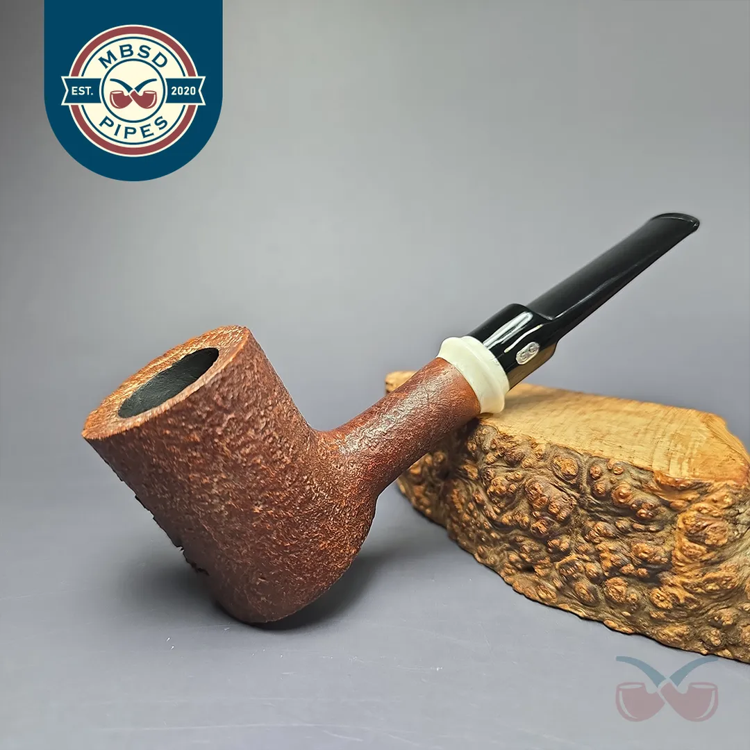 Chacom Pirate 155 Sandblasted Poker Sitter Estate Briar Pipe, Unsmoked, 9mm