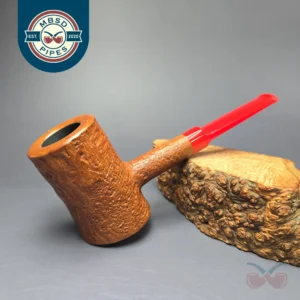 Ryan Alden Queen of Hearts Sandblasted Tipsy Poker Estate Briar Pipe, Unsmoked
