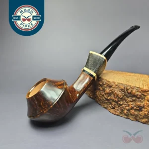 Stephen Downie Smooth Bulldog w/ Privet & Morta Estate Briar Pipe, Unsmoked