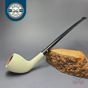 Kaywoodie c.1950s White Briar Prototype 26 Smooth Churchwarden Estate Briar Pipe, Unsmoked