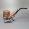 Sasieni Family Era Four Dot Ruff Root Stratford Sandblasted Bent Billiard Estate Briar Pipe, English Estates - Image 2