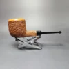 Don Carlos Two Note Partially Rusticated Pot Estate Briar Pipe, Unsmoked - Image 2