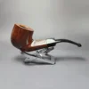 Sasieni 4 Dot Walnut 55 Smooth Bent Pot Estate Briar Pipe, English Estates - Image 2