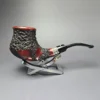 Don Carlos One Note Partially Rusticated Pot w/ Silver Estate Briar Pipe, Italian Estates - Image 2
