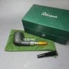Peterson Amber Spigot X105 Sandblasted Billiard Estate Briar Pipe, Unsmoked - Image 2