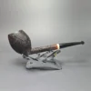 Emiliano Featherweight Sandblasted Cutty w/ Bone Handmade Briar Pipe, New - Image 2