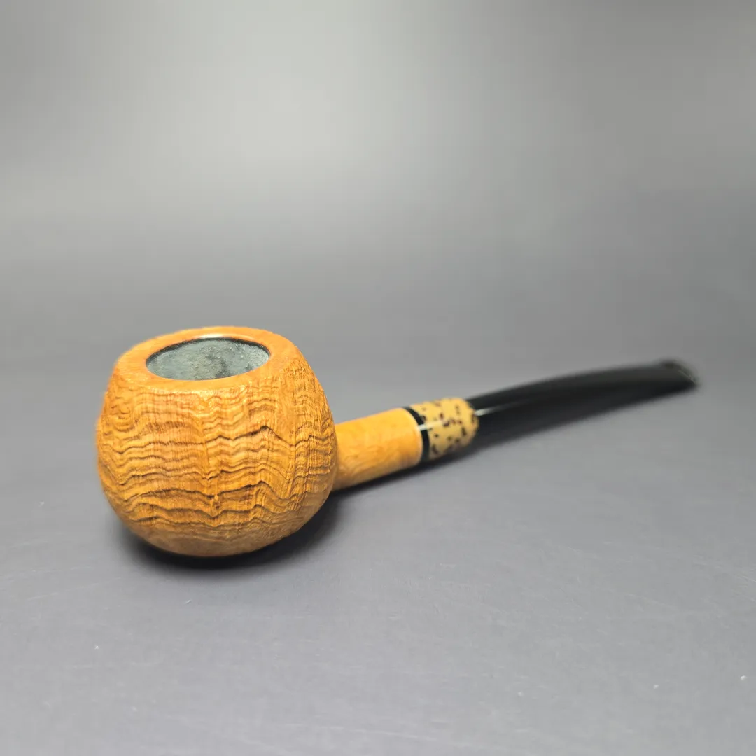 Emiliano Tan Sandblasted Prince w/ Jupati Handmade Briar Pipe, New - Image 2
