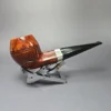 Elwood (Ferndown) Smooth Bulldog w/ Silver Estate Briar Pipe, English Estates, 9mm - Image 2