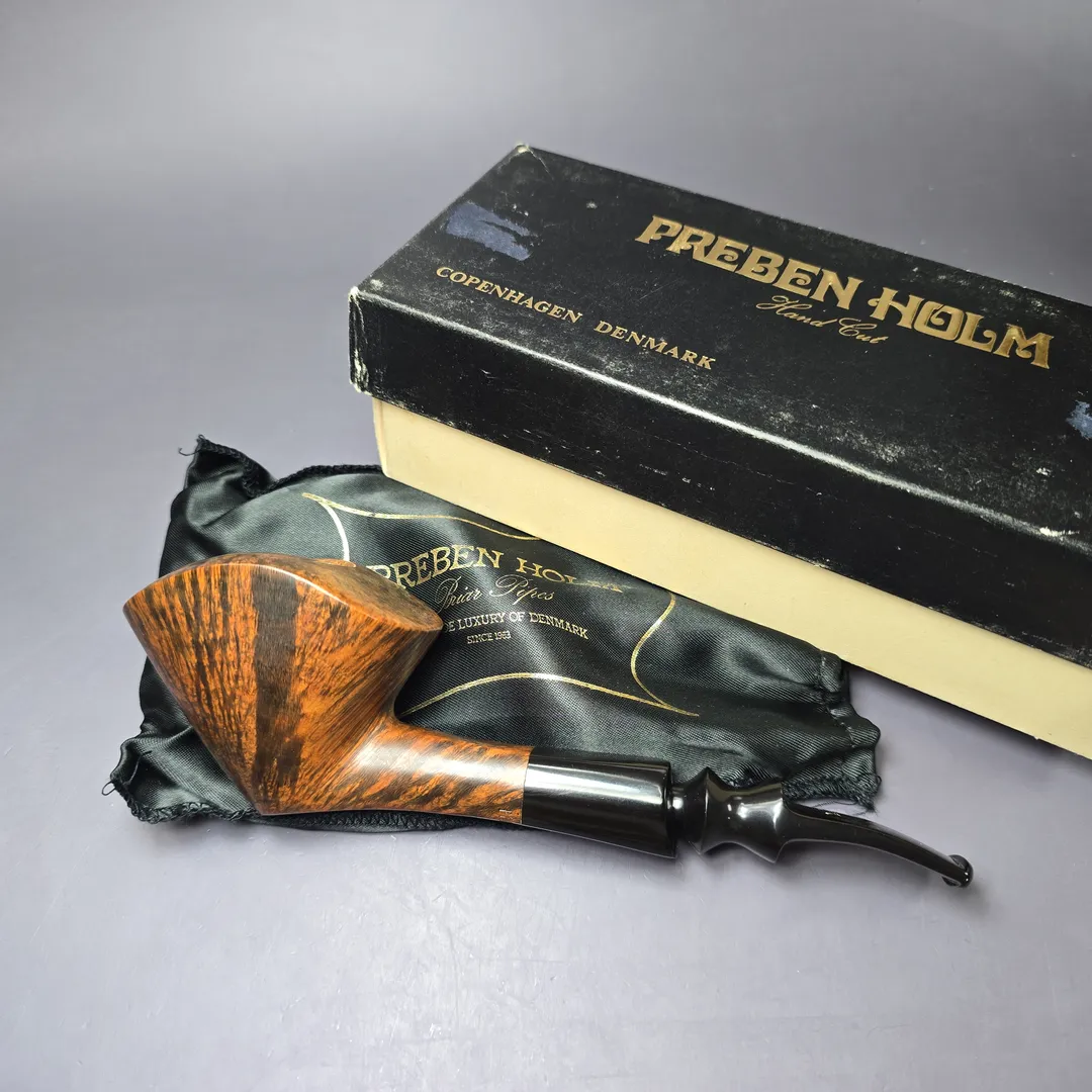 Preben Holm XXL Smooth Freehand w/ Ebonite Estate Briar Pipe, Unsmoked - Image 2