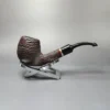 Vauen 5204 Sandblasted Bent Billiard w/ Brass Estate Briar Pipe, Unsmoked, 9mm - Image 2