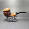 Nording Spruce Cone Partially Rusticated Freehand Estate Briar Pipe, Unsmoked - Image 2