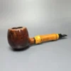 Dunhill 1986 Root Briar 5161 Smooth Apple w/ Bamboo Estate Briar Pipe, English Estates - Image 2