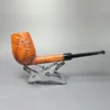Christophe Wolff Contrast Sandblasted Brandy Handmade Briar Pipe, New - Image 2
