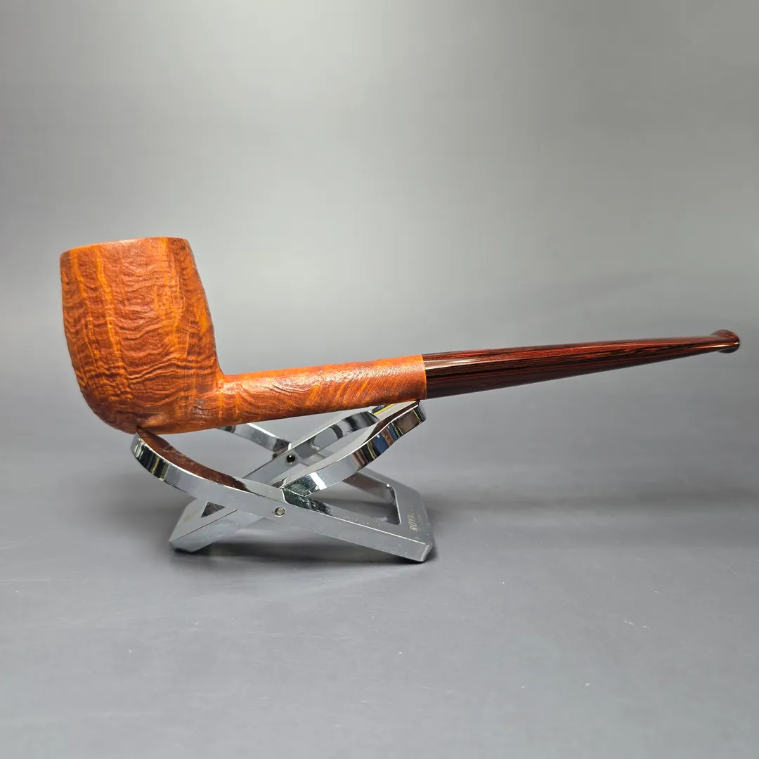 Wolff Pipes "Karamel" Sandblasted Billiard w/ Cumberland Handmade Briar Pipe, New - Image 2