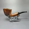 Christophe Wolff Smooth "Fleur" Freehand w/ Olivewood Handmade Briar Pipe, New - Image 2