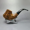 C-Pipe Smooth Golden Contrast Volcano Handmade Briar Pipe, New - Image 2