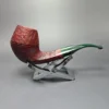 C-Pipe Sandblasted Stacked Bent Bulldog Handmade Briar Pipe, New - Image 2