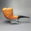 Manelli XXL Rusticated Freehand Panel Dublin Estate Briar Pipe, Unsmoked - Image 2
