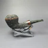 Herriot Pipes Rusticated Rhodesian Nosewarmer Handmade Briar Pipe, New - Image 2