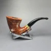 Molina Sandblasted Calabash w/ Olivewood Estate Briar Pipe, Unsmoked, 9mm - Image 2
