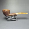 Sir Vickie by Savinelli Partially Rusticated Pot Estate Briar Pipe, Unsmoked - Image 2