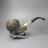 Caminetto Business Rusticated Apple w/ Silver Estate Briar Pipe, Italian Estates - Image 2