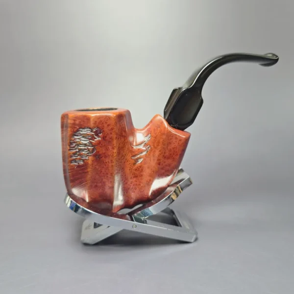 JM Boswell 2001 Spot Carved Oom Paul Estate Briar Pipe, American Estates - Image 3